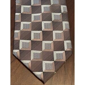 Knightsbridge Brown Gray Hand Made 100% Polyester Men’s Neck Tie Made In China